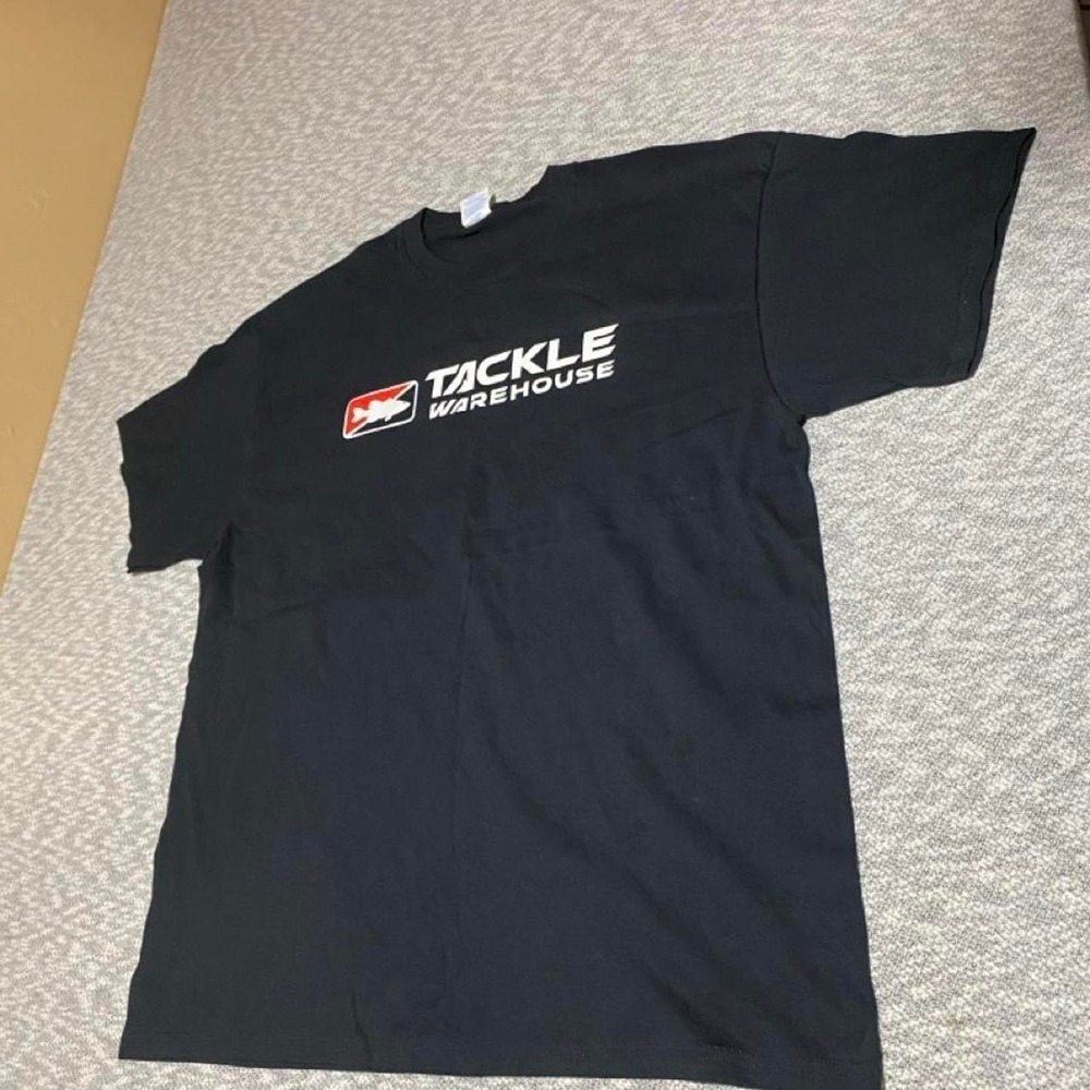 Port & Company black Tackle Warehouse fishing t-shirt Size XL. SKU-A922